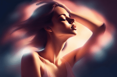 Cam model using Lovense interactive overlay in Streamster live stream setup