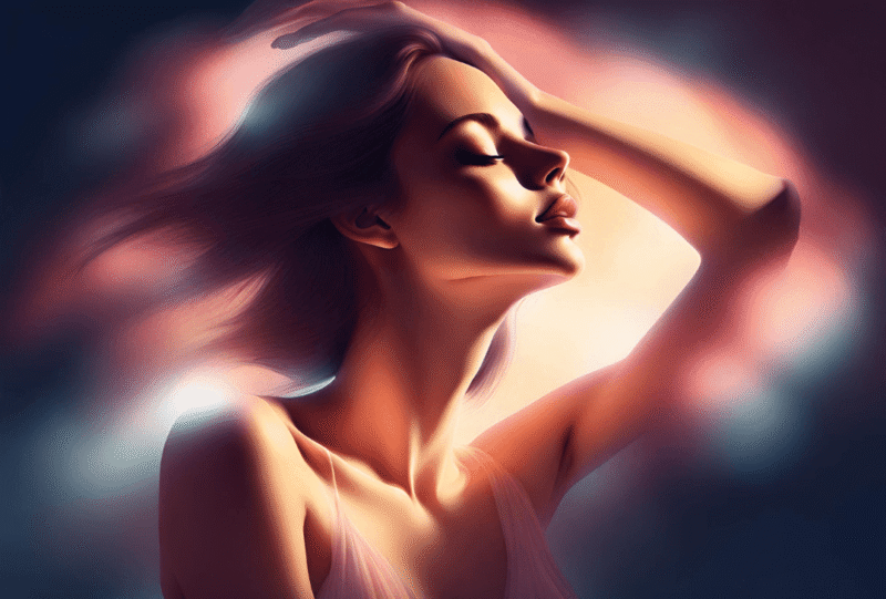 Cam model using Lovense interactive overlay in Streamster live stream setup