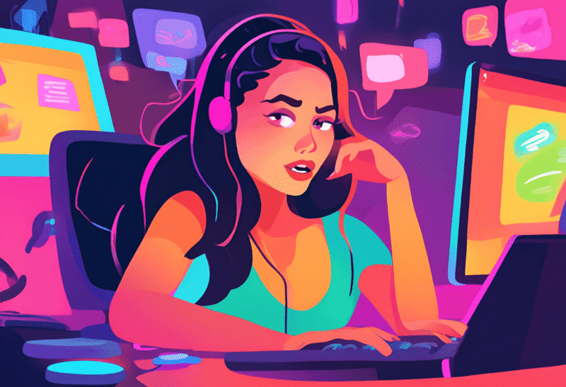 Cam model using Streamster mobile app for multichat during a live show