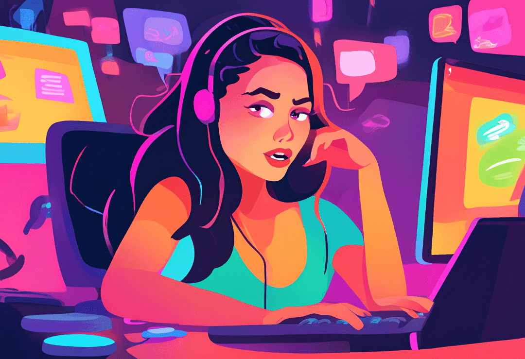 Cam model using Streamster mobile app for multichat during a live show