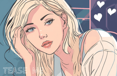 Cam model using Streamster Overlay Editor to customize text sticker design