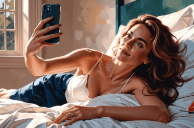 Cam model streaming from a smartphone outdoors using Streamster mobile app