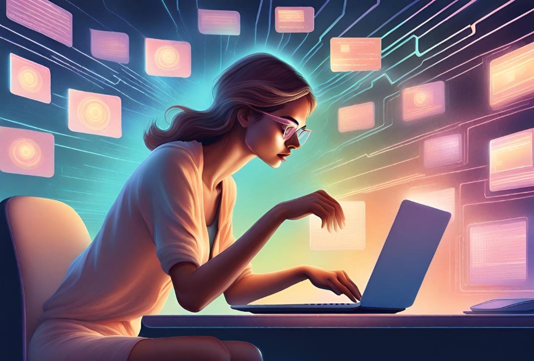 Cam model streaming live from home studio with soft lighting.