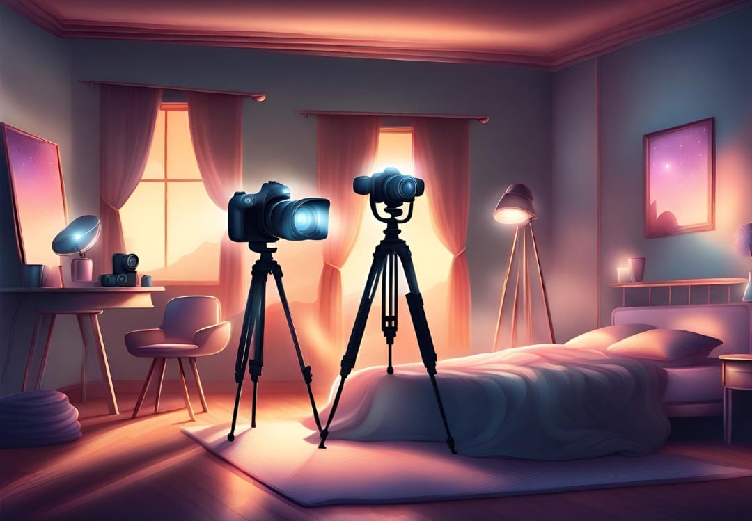 Professional webcam lightning setup